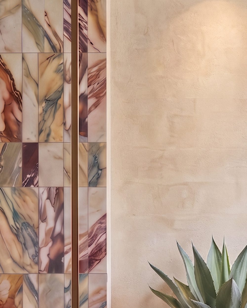 Texture di marmo e intonaco naturale per l'interior design.