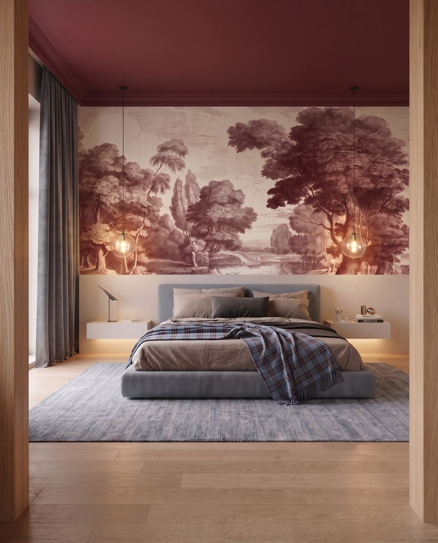Camera da letto bordeaux